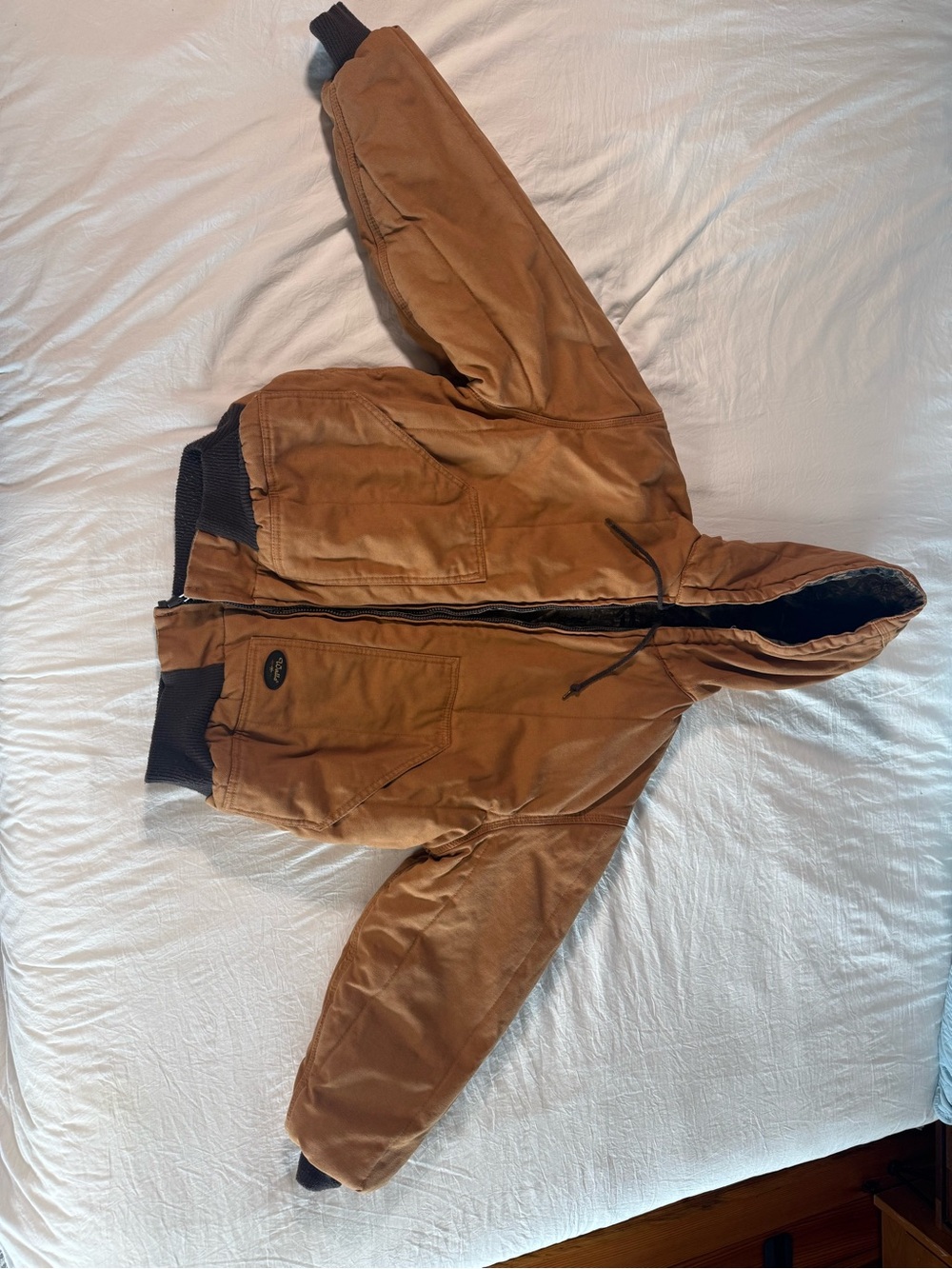 Men's Reversible Hooded Work Jacket in Canvas/Camo
